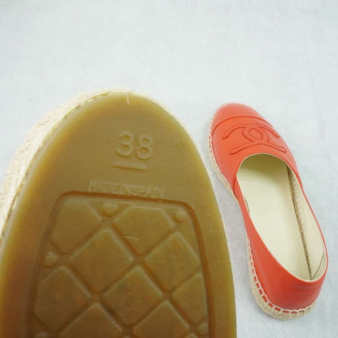 CHANEL Espadrille Lambskin Red Shoes Size 38 – The House of Authentic