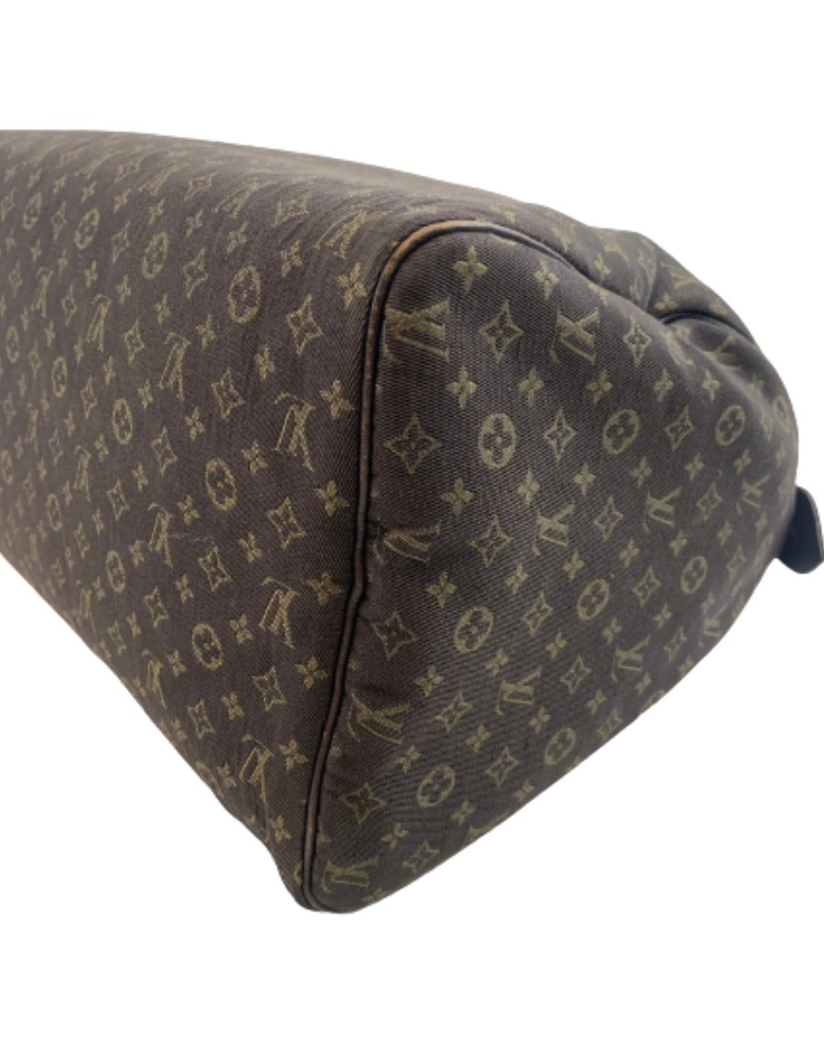 Speedy cloth handbag Louis Vuitton White in Cloth - 23782360