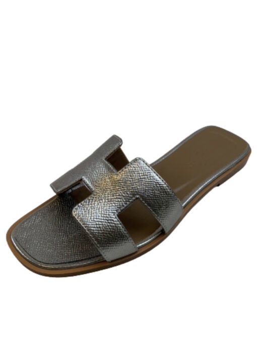 Silver hermes online sandals